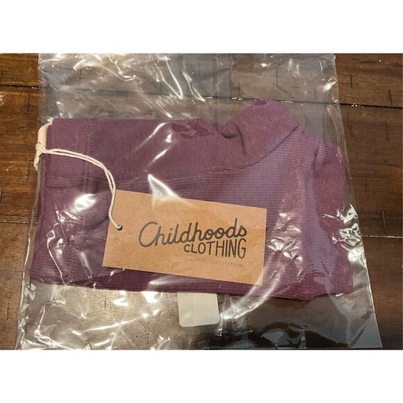 NWT Childhoods Clothing - RIB KNIT SHORTS CO -BLACK PLUM 18-24 - Picture 3 of 3